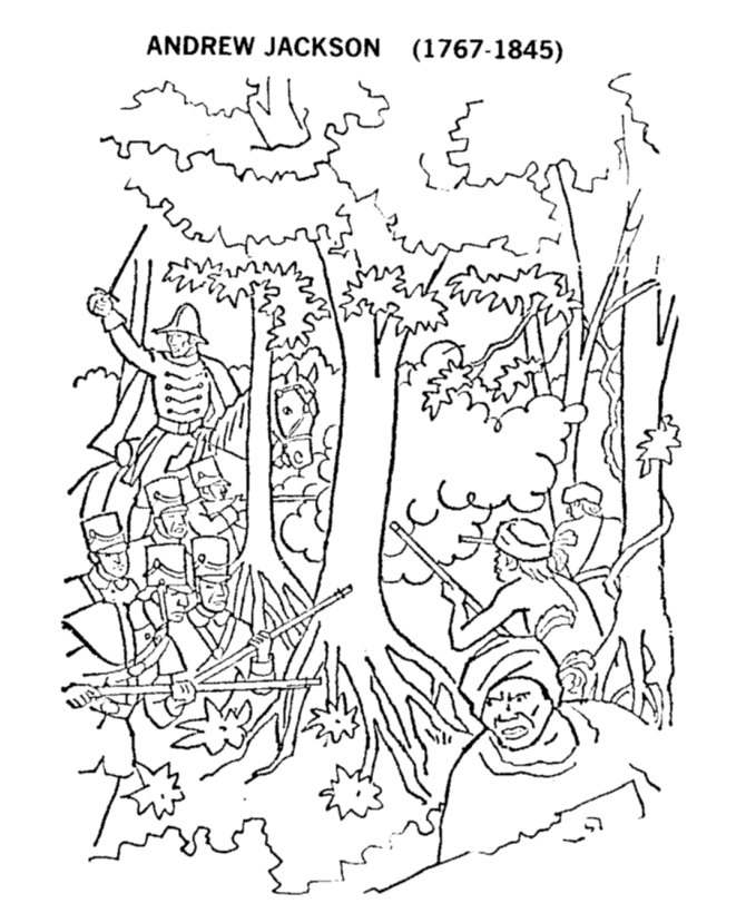 Andrew Jackson coloring page