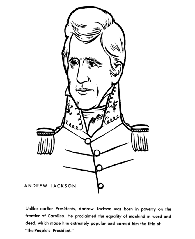 Andrew Jackson coloring page