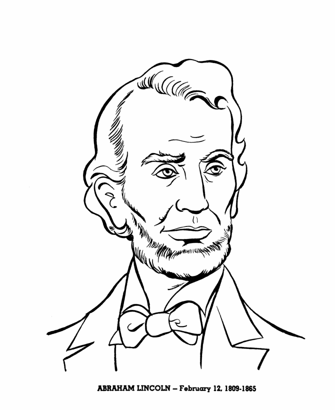 Abraham Lincoln coloring page