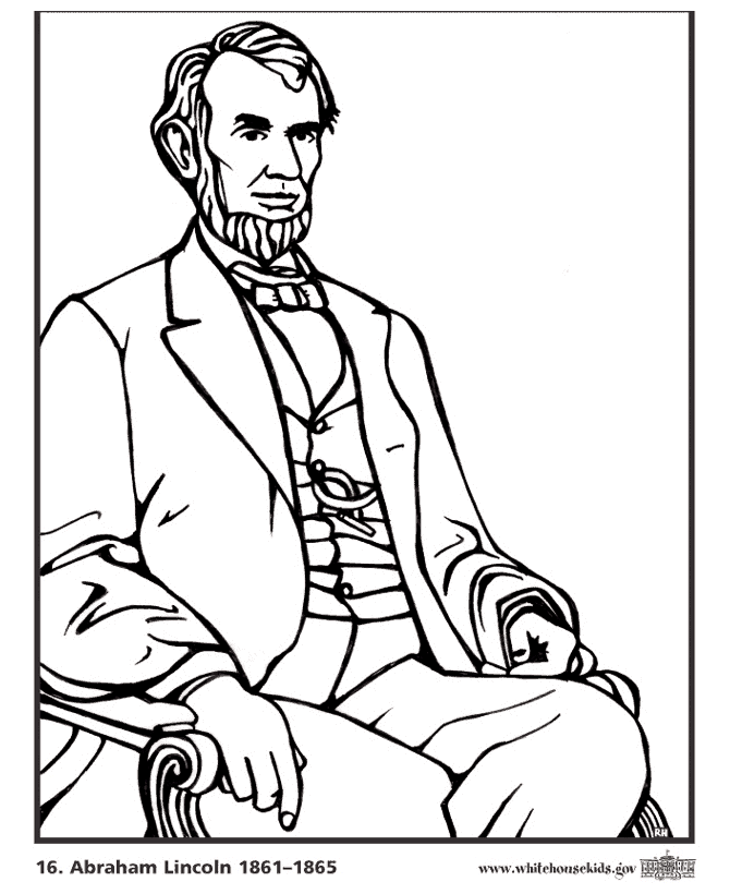 Abraham Lincoln coloring page