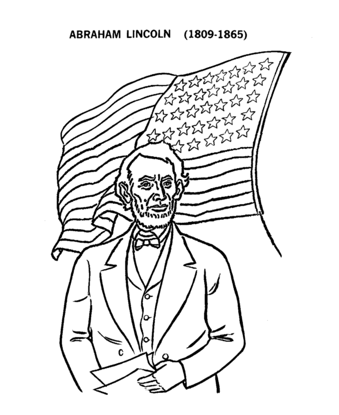 Abraham Lincoln coloring page