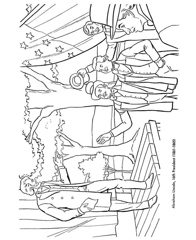 Abraham Lincoln coloring page