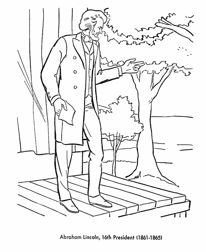 Abraham Lincoln coloring page