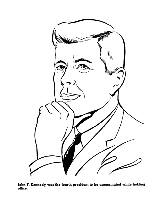 John Kennedy coloring page