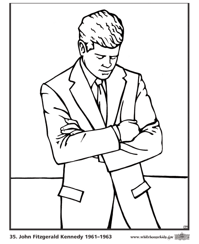 John Kennedy coloring page