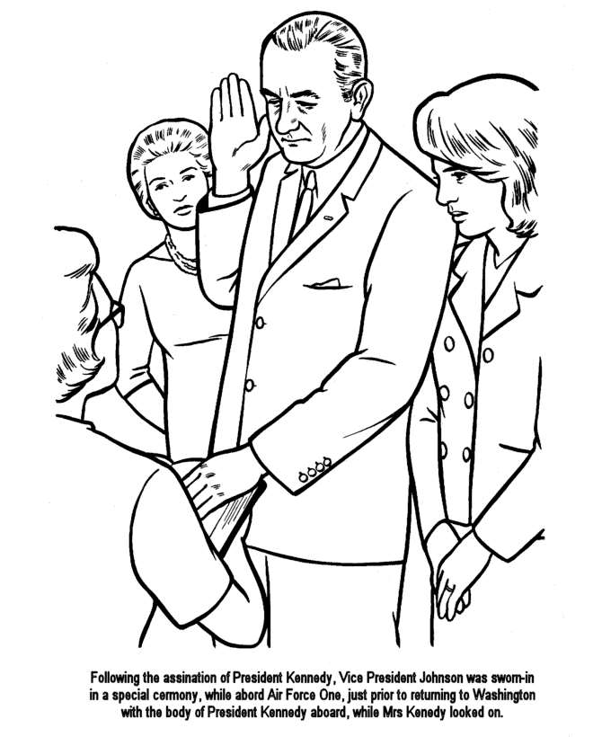 John Kennedy coloring page