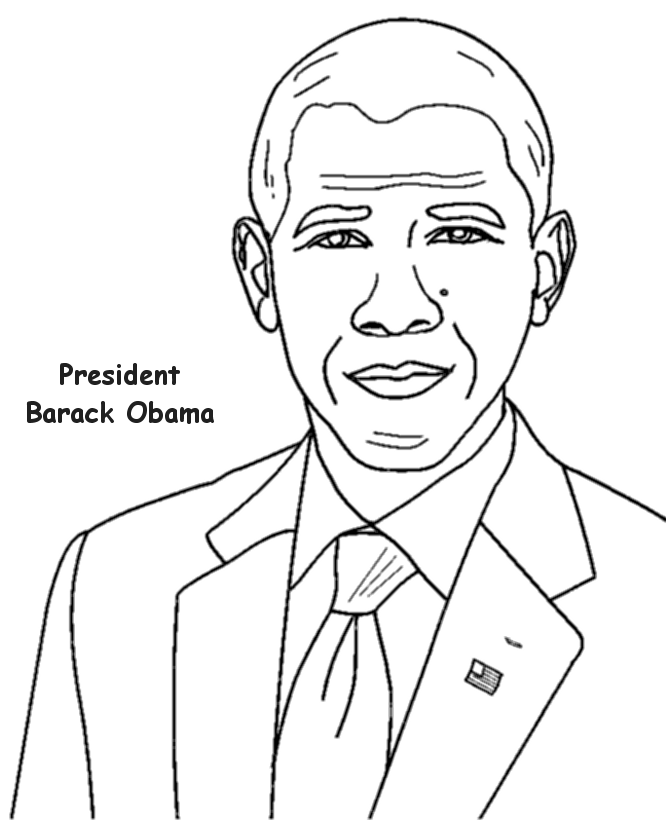 Barack Obama coloring page