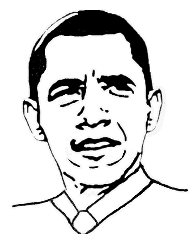 Barack Obama coloring page