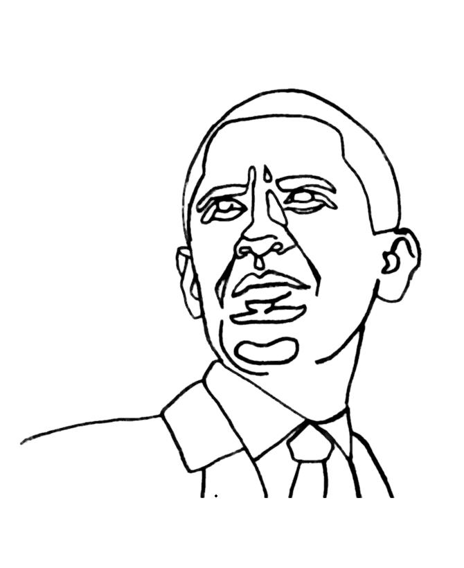 Barack Obama coloring page