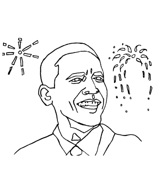 Barack Obama coloring page