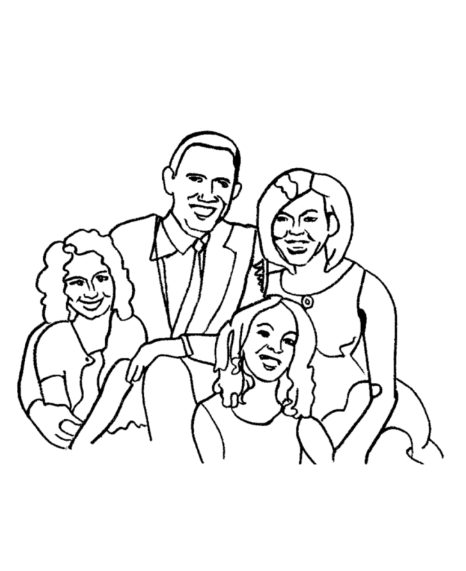 Barack Obama coloring page