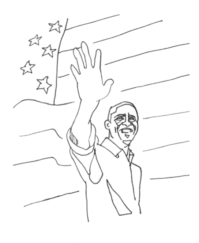 Barack Obama coloring page