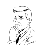 John F Kennedy coloring page