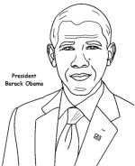 Barack Obama coloring page