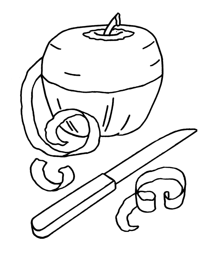 apples and honey coloring page