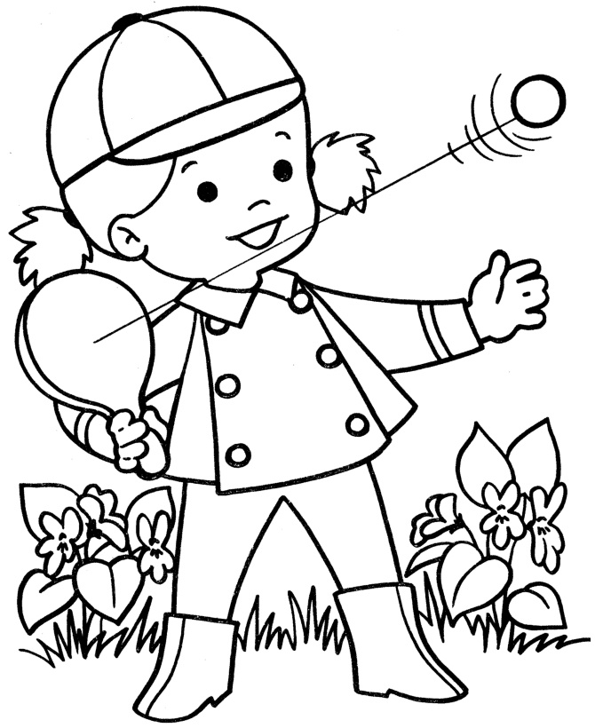 Spring Sports coloring page