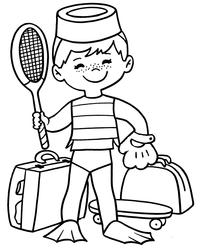 Spring Sports coloring page