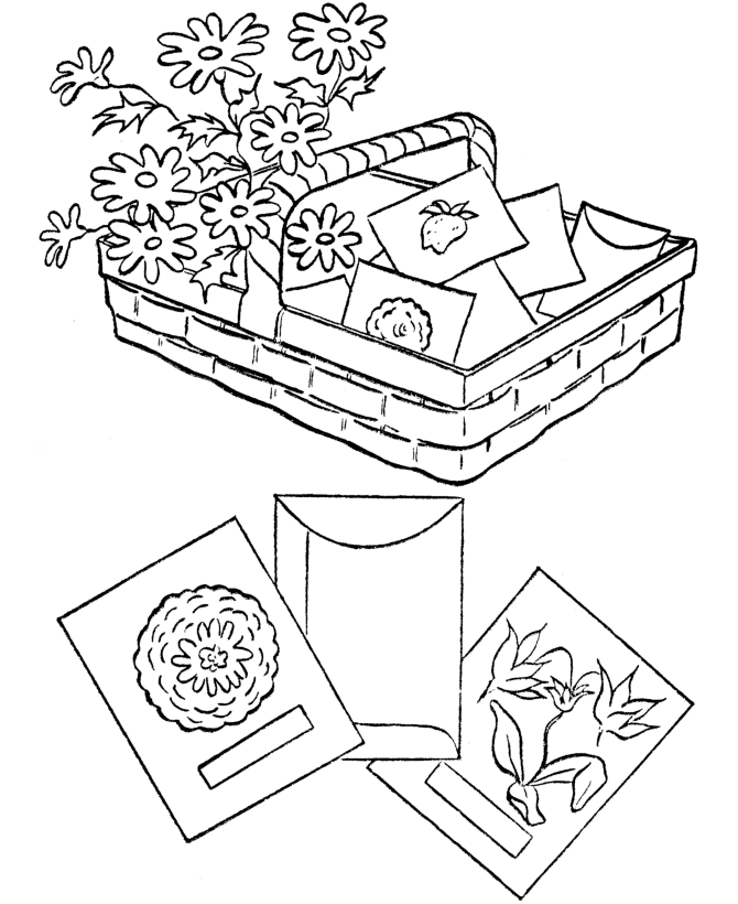 Spring Gardening Coloring Page 8 - Spring Planting Coloring Sheets