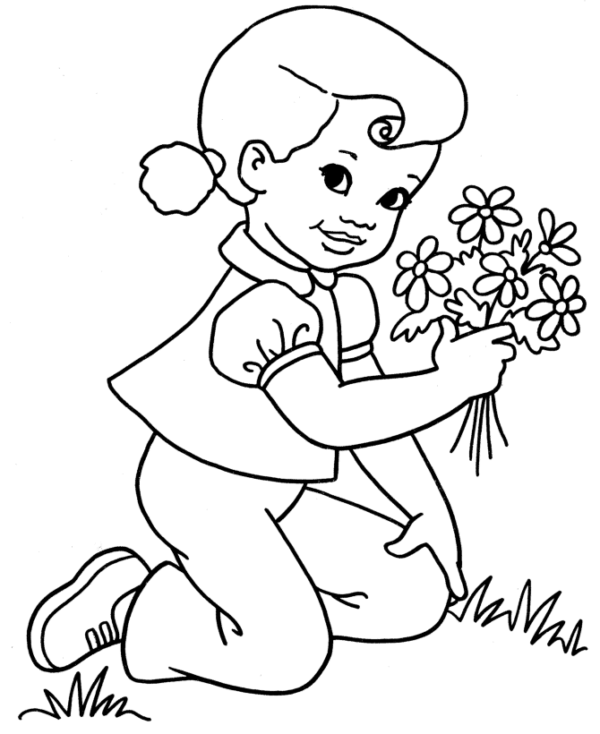 Spring fun coloring page