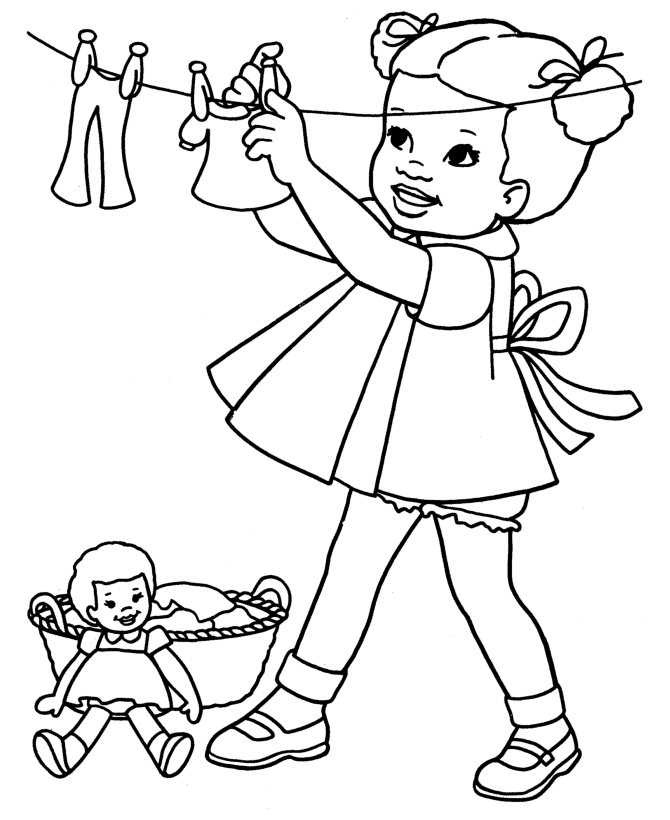 Spring fun coloring page