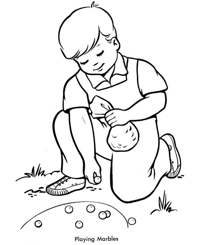 Spring fun coloring page