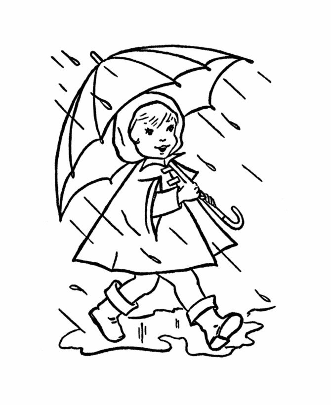 rain gear coloring pages - photo #13