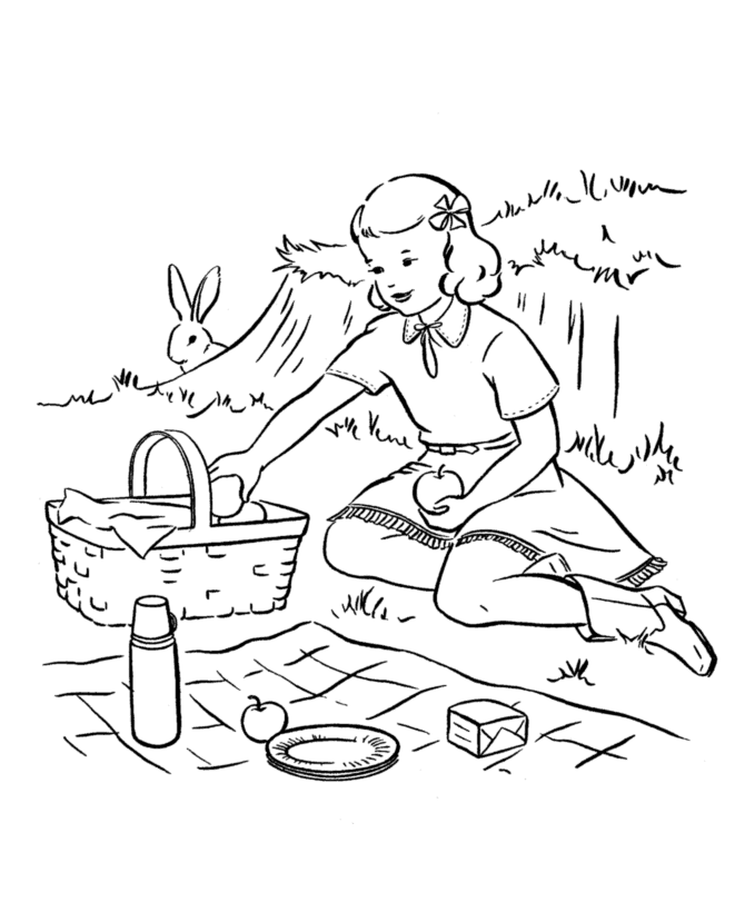 Spring fun coloring page