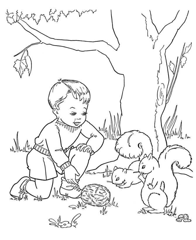 Spring fun coloring page