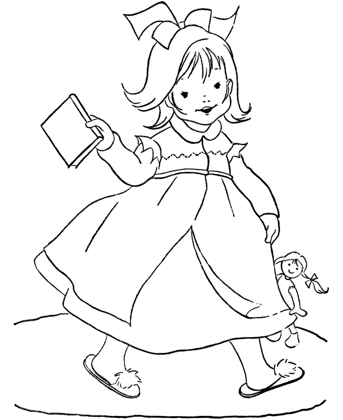 Spring Scene coloring page