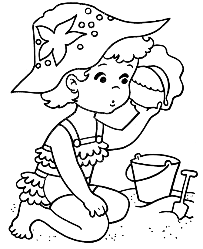 Spring Scene coloring page