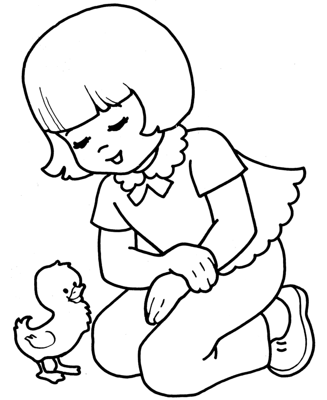 Spring Scene coloring page