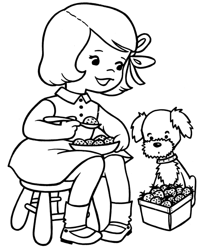 Spring Scene coloring page