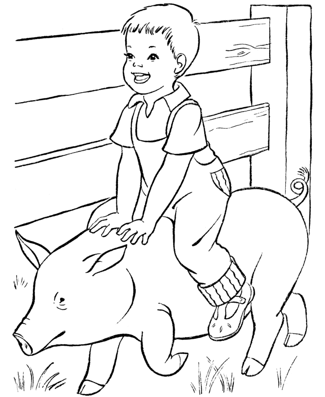 Spring Scene coloring page