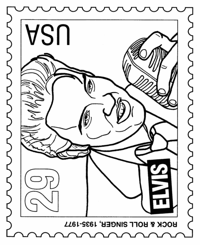 Postage Stamp Coloring Pages 