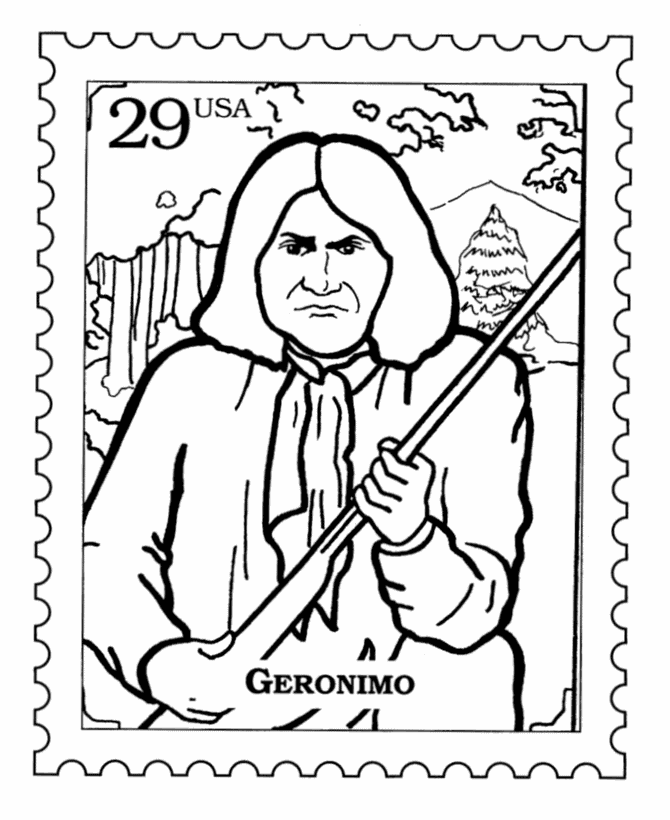 Postage Stamp Coloring Pages 