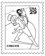 Arts postage stamp coloring sheets and activity page