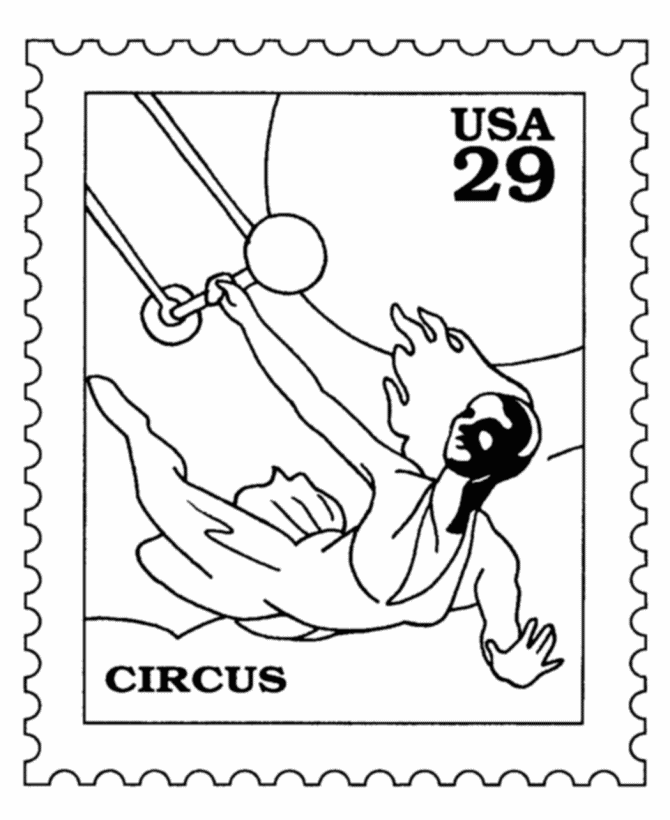 Arts Postage Stamp Coloring Pages 