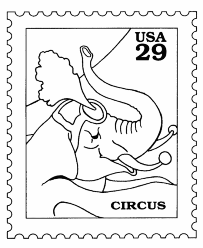 Arts Postage Stamp Coloring Pages 