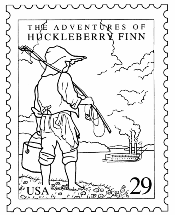 Arts Postage Stamp Coloring Pages 