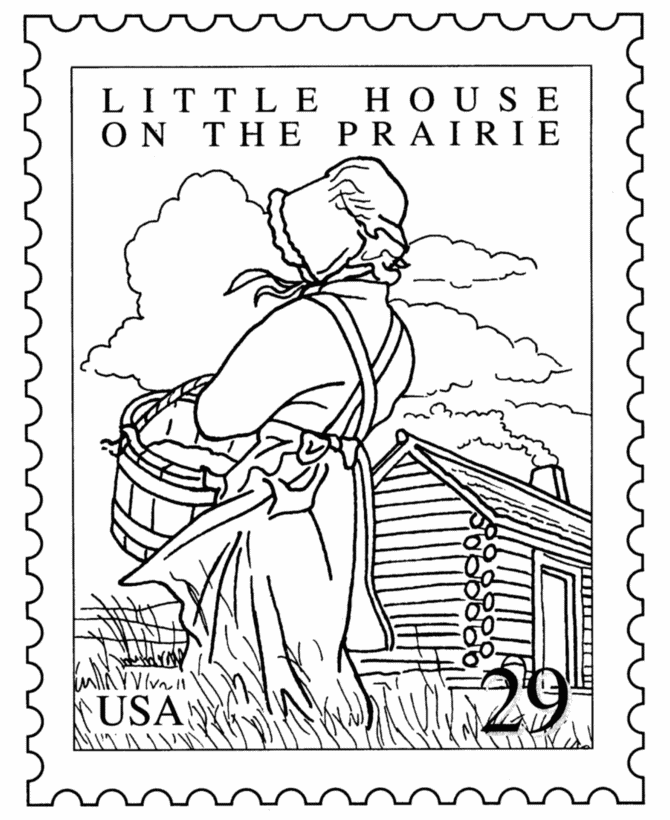 Arts Postage Stamp Coloring Pages 