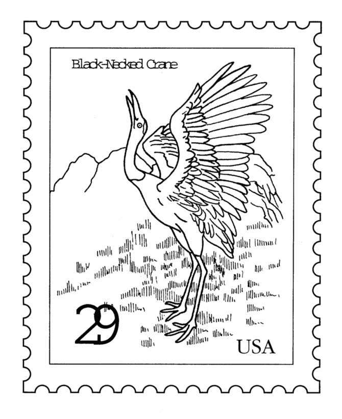 Nature Postage Stamp Coloring Pages 