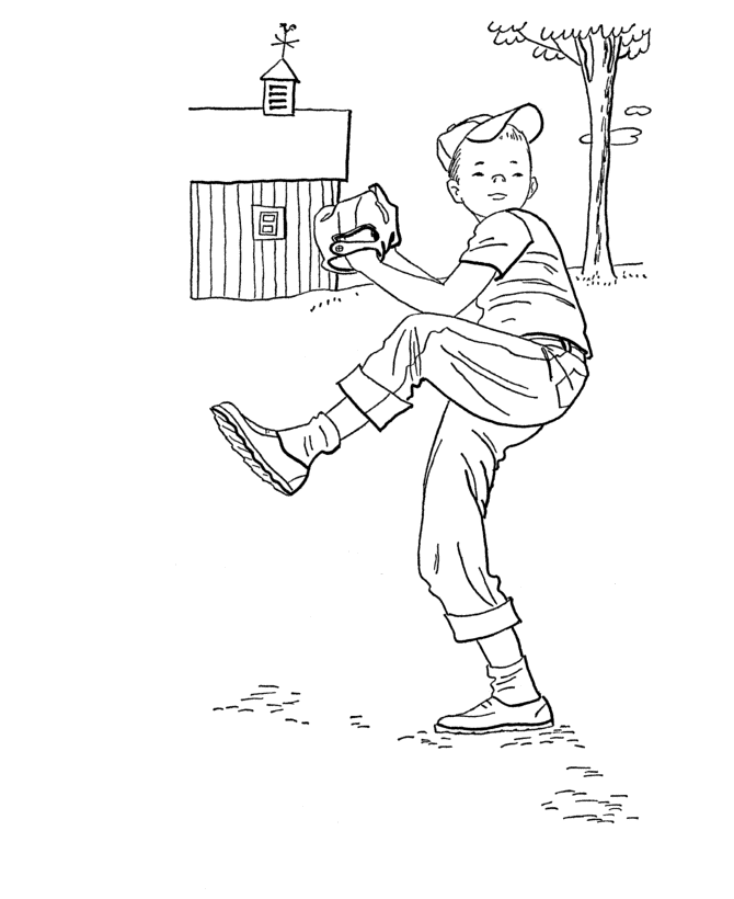 Summer Sports - Backyard Baseball coloring page