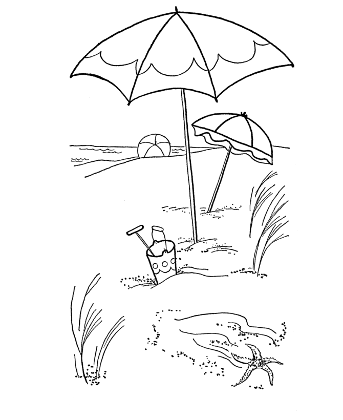 Umbrellas on the Beach - Classic