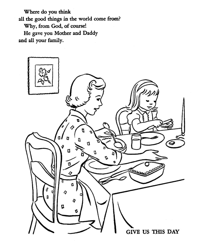  Mom serving Thanksgiving Dinner - Thanksgiving Dinner Coloring page