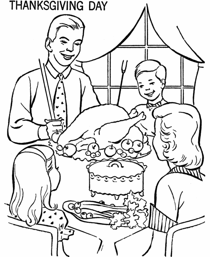 kaboose coloring pages thanksgiving meal - photo #48