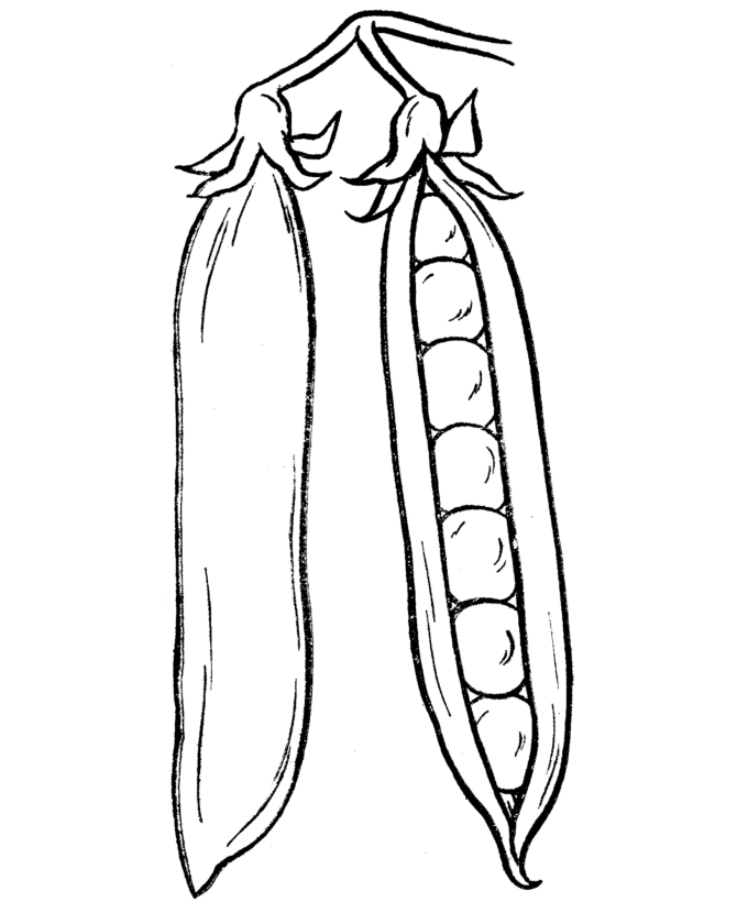  Peas in a pod coloring page - Thanksgiving Dinner Coloring page