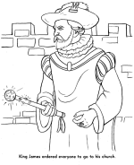 Pilgrim's Story Coloring Pages - King James
