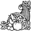 Thanksgiving Horn-o-Plenty Coloring Page