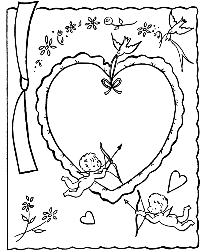 Valentines Day Pictures To Colour. Valentine#39;s Day Coloring page