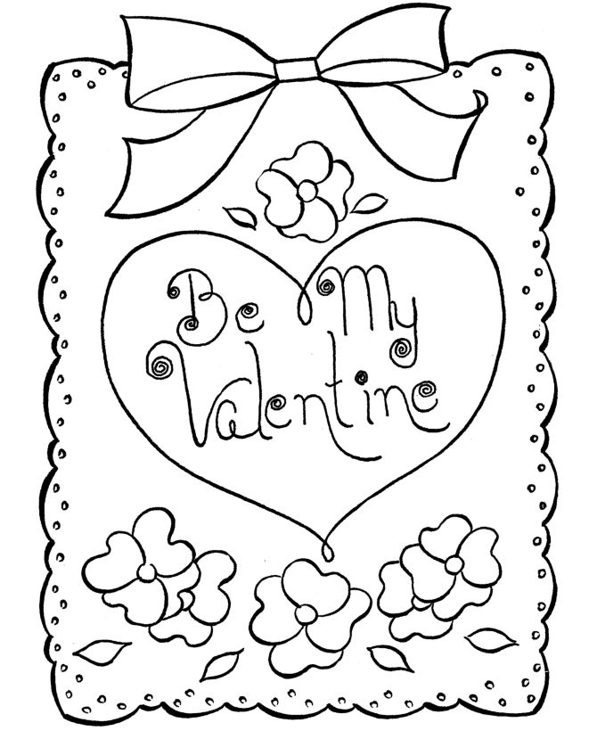 valentines day card coloring pages - photo #5